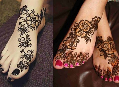 Most Beautiful Stylish Girls Arabic Feet Mehndi Designs Collections