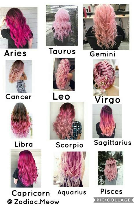 Would You Dye Your Hair The Colour Of Your Zodiac Sign Dyedhair Hairstyle Zodiac Zodiac Sign