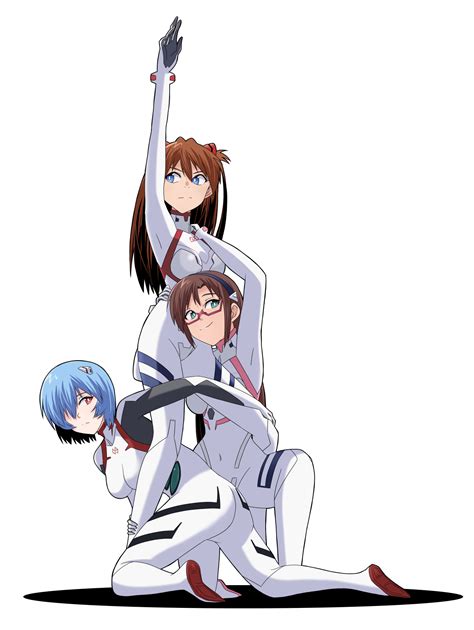 Souryuu Asuka Langley Ayanami Rei And Makinami Mari Illustrious