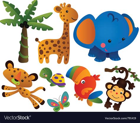 Cute Animals Collection Royalty Free Vector Image