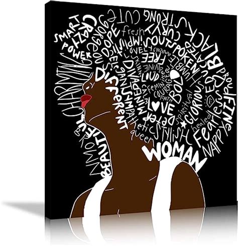 Viivei Abstract African American Women Girl Print Canvas Wall Art For