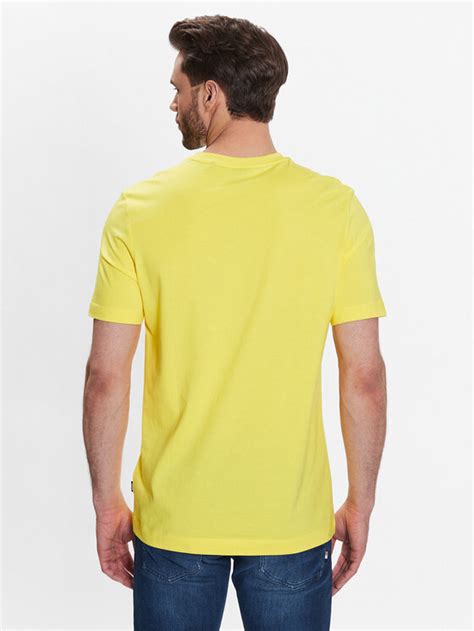 Boss T Shirt 50468347 Żółty Regular Fit Modivo Pl