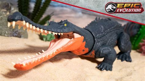 Jurassic World Epic Evolution Gryposuchus Unboxing Review Mattel