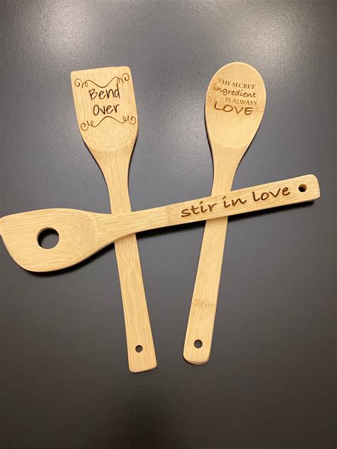wooden spoons custom sayings etsy
