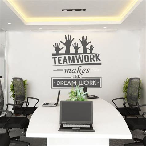Teamwork Makes The Dream Work Teamwork Office Wall Art Corporate