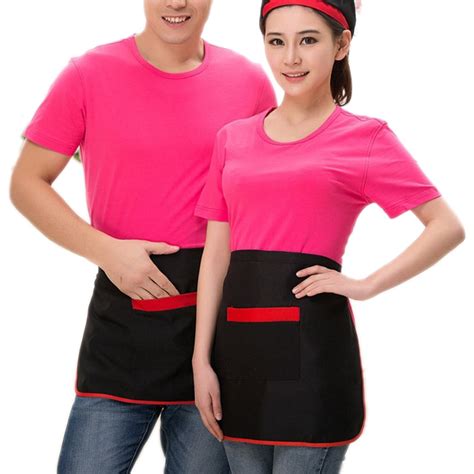 Universal Unisex Kitchen Cooking Hotel Chef Aprons Chef Uniforms Waist Apron Short Apron Waiter