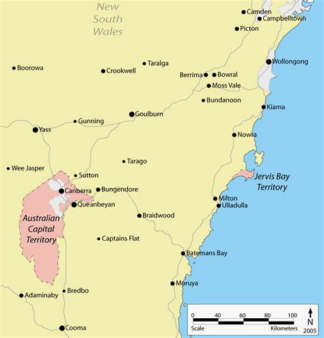 Australian Capital Territory Location Map Mapsofnet