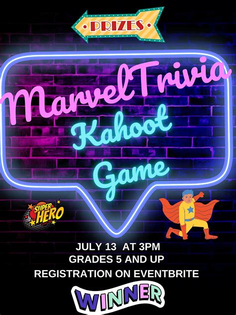 Marvel Kahoot Trivia Grades 5 And Up Springfield Free Public Library