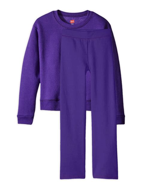 Hanes Girls Ecosmart Crew Sweatshirt And Sweatpant