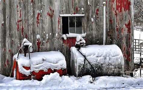 Winter On The Farm By Tomasz Kiebzak Winter Define Art Photo Art