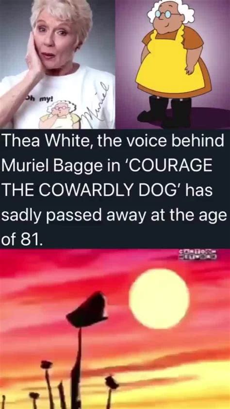Thea White The Voice Behind Muriel Bagge In Courage The Cowardly Dog