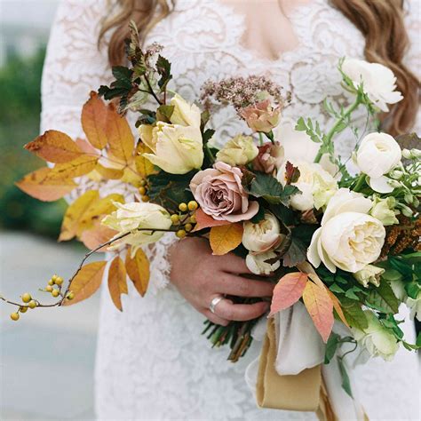 Fall Wedding Bouquets With Wheat And Leavs 74 Dreamy And Relaxed