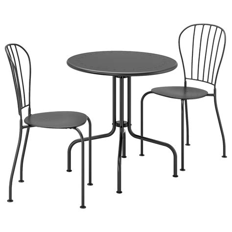 LÄckÖ Table2 Chairs Outdoor Gray Ikea