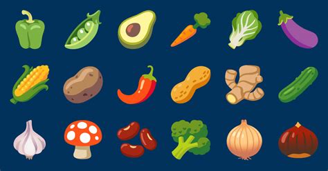 🥑 Verduras Emojis 🌶️ 🥒 🥔 🍄 🧄 🌰