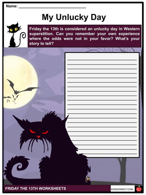 Friday The 13th Facts Worksheets And Origin For Kids