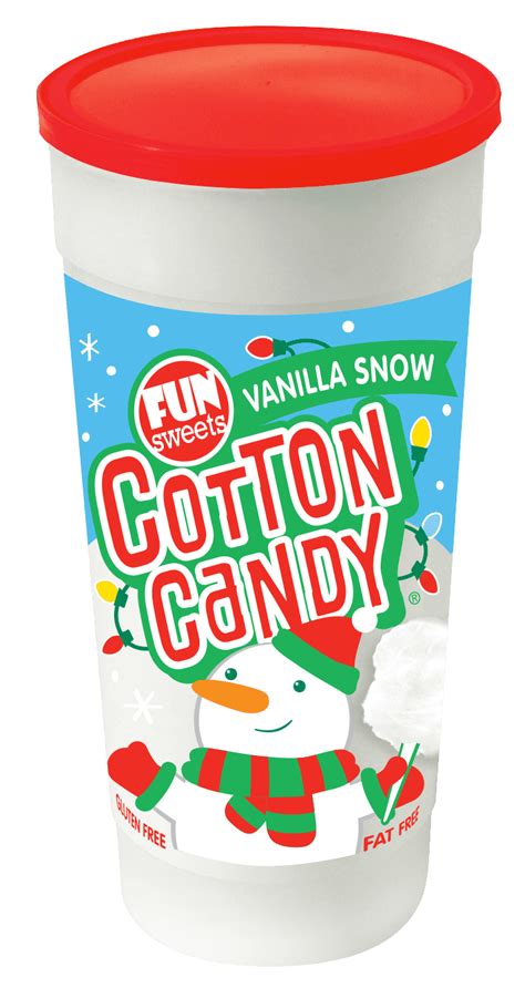 Fun Sweets 6oz Vanilla Snow Cotton Candy