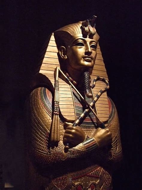 replica of king tutankhamun s mummy case at the rosicrucian egyptian museum egypt