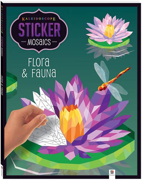 Kaleidoscope Sticker Mosaics Flora And Fauna Books Adult Colouring