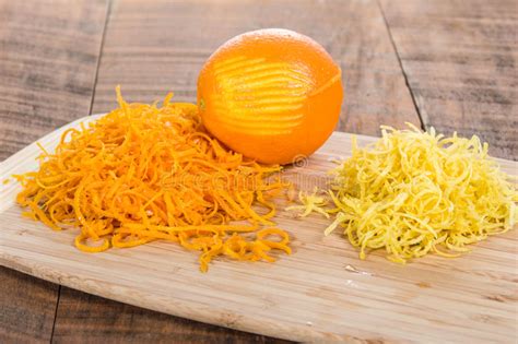 Cutting Board With Orange Zest Stock Image Image Of Citrus Color