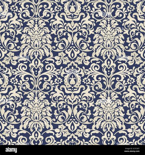 Seamless Damask Wallpaper Seamless Vintage Pattern In Victorian Style