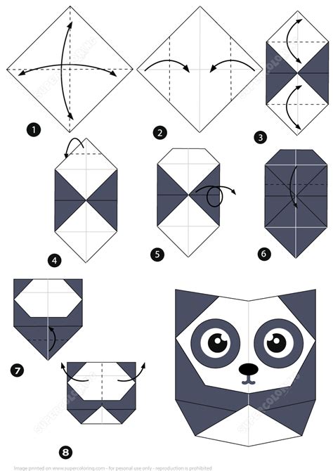 How To Make An Origami Panda Step By Step Instructions Free Printable