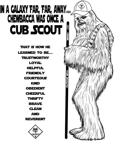 Coloring pages are always a hit. Akela's Council Cub Scout Leader Training: Chewbacca Was ...