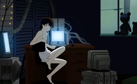 Legs Barefoot Lain Iwakura Serial Experiments Lain Anime Computer Sexiz Pix
