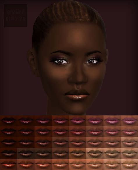 Lip Gloss Kit Black Simmer Sims 4 Cc In 2020 Lips Lip