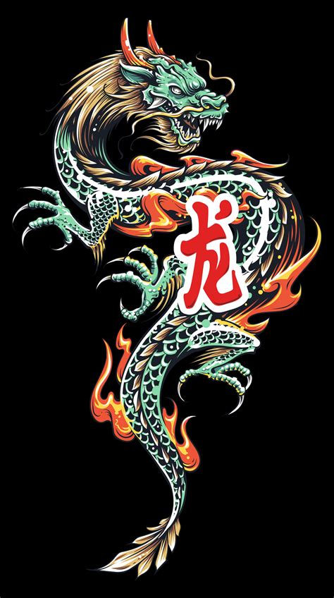 Asian Dragon Tattoo 335006 Vector Art At Vecteezy