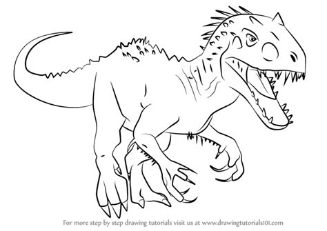 Jurassic World Coloring Pages Indominus Rex At Getcolorings Free Printable Colorings Pages