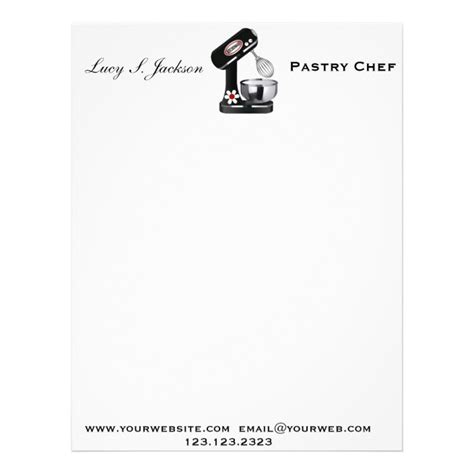 Professional Chef And Baker Letterhead Template