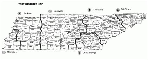 Tennessee Counties Map Printable
