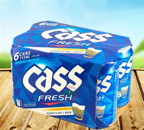 cass korea beer canned 355mlx6p 韩国凯狮啤酒6罐装 orange go