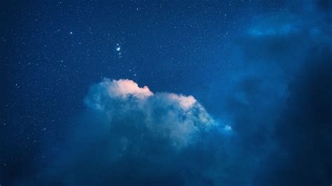 Starry Sky Wallpaper 4k Clouds Blue Sky Night
