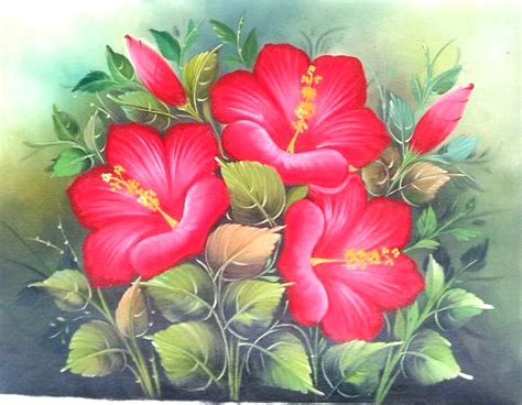 Gambar Lukisan Bunga Harian Nusantara