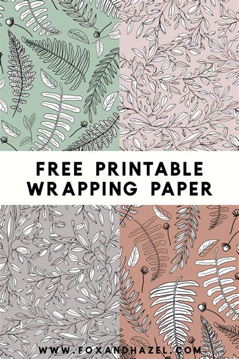 Print And Wrap Free Printable Wrapping Paper Fox Hazel Printable