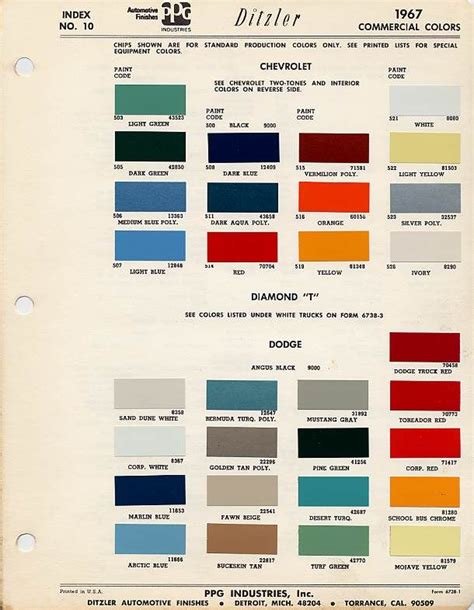 Auto Paint Codes Paint Code The 1947 Present Chevrolet And Gmc