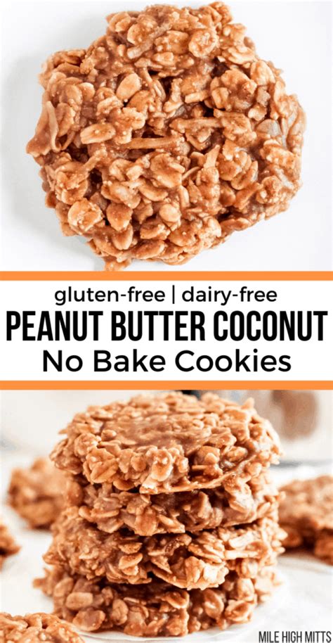 A delicious alfredo dish with no dairy? Peanut Butter Coconut No Bake Cookies (gluten-free, refined sugar-free, dairy-free) - Mile High ...