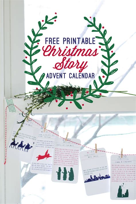 Redbirdblue Free Printable Christmas Story Advent Calendar