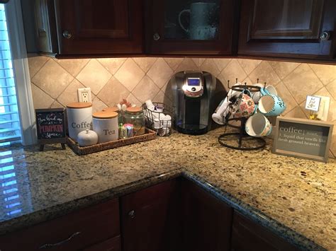 Idea To Organize Your Coffee Station Coffee Corner Kitchen Coffee Bar