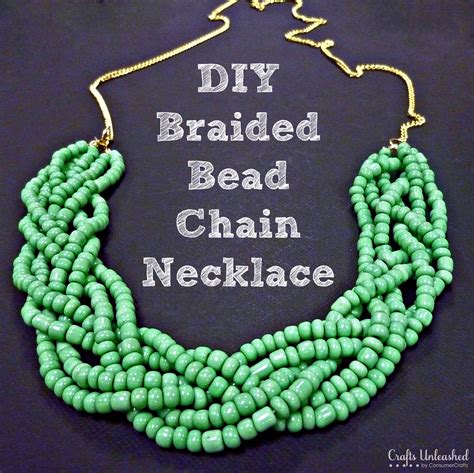 Bead Necklace Diy Braided Bead Strand Tutorial Beaded Necklace Diy