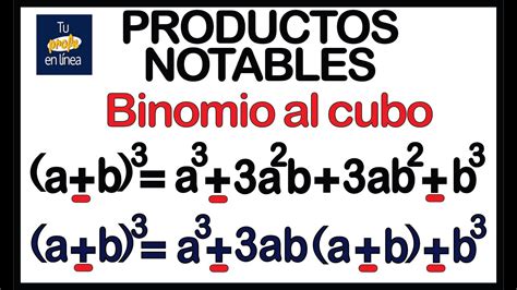 🔥productos Notables 4 Binomio Al Cubo 🚀🚀🚀 Youtube