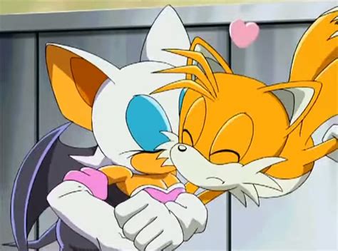 Rouge Kisses Tails On The Cheek Sonic X By Ashanteee On Deviantart