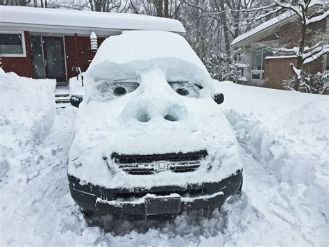 Sculpted Snow Car Brings Smiles Slammed Blizzard Fox31 Denver Kdvr