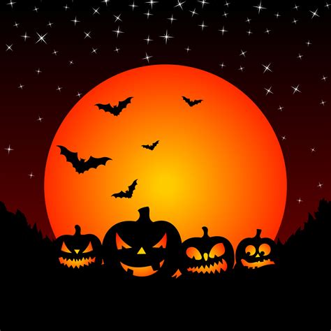 Vector Illustration On A Halloween Theme With Pumpkins 358003 Vector