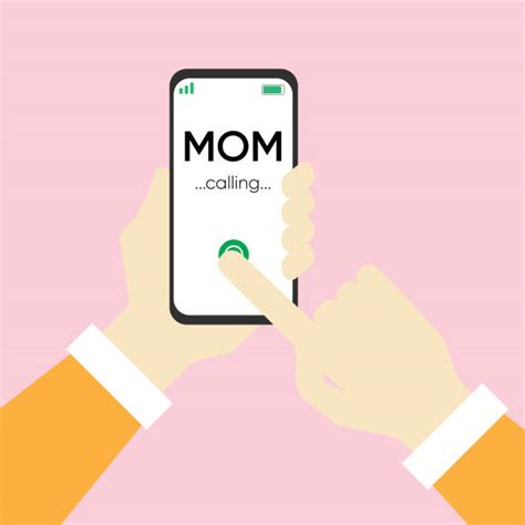 Mom On Phone Pics Illustrations Royalty Free Vector Graphics And Clip