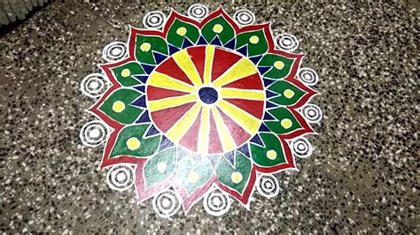 Diwali Special Rangoli Ll Rangoli Design With Acrylic Paints Ll Easy