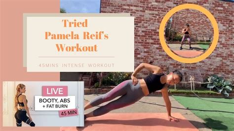 【sub】i tried pamela reif s 45mins intense workout booty abs and fat burn youtube