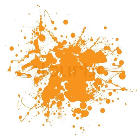 Abstract Orange Tinte Splat Stock Vektor Colourbox