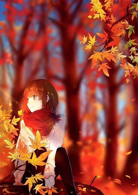 Cute Anime Girls Autumn Wallpapers Wallpaper Cave